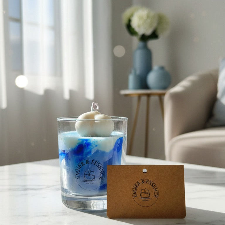 Cloudy Waves - Marble Soy Candle