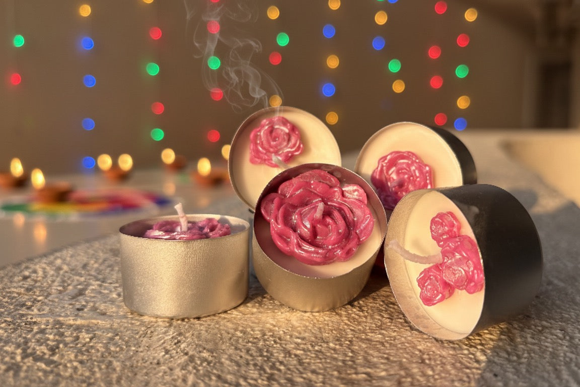 Ember Rose - T-Light Soy Candle (Set of 6)
